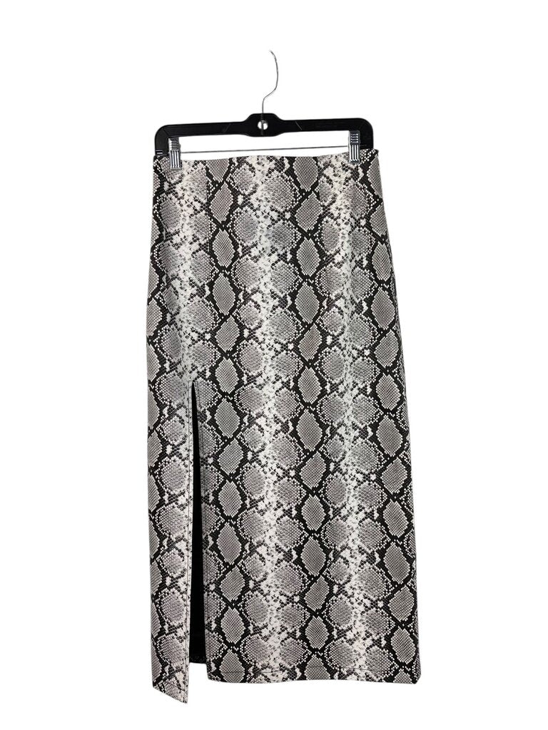 TOPSHOP FAUX SNAKESKIN MIDI SKIRT