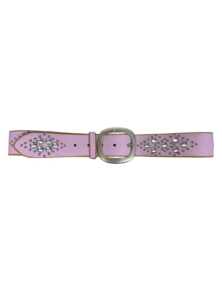 LINEA PELLE LEATHER & RHINESTONE BELT