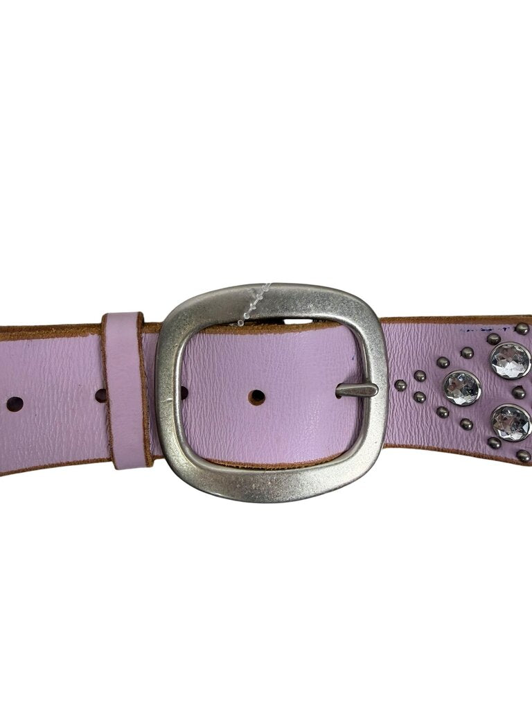 LINEA PELLE LEATHER & RHINESTONE BELT