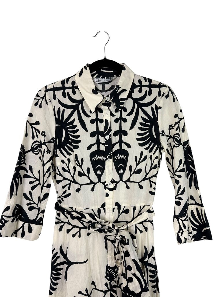 ZARA BUTTON MIDI DRESS