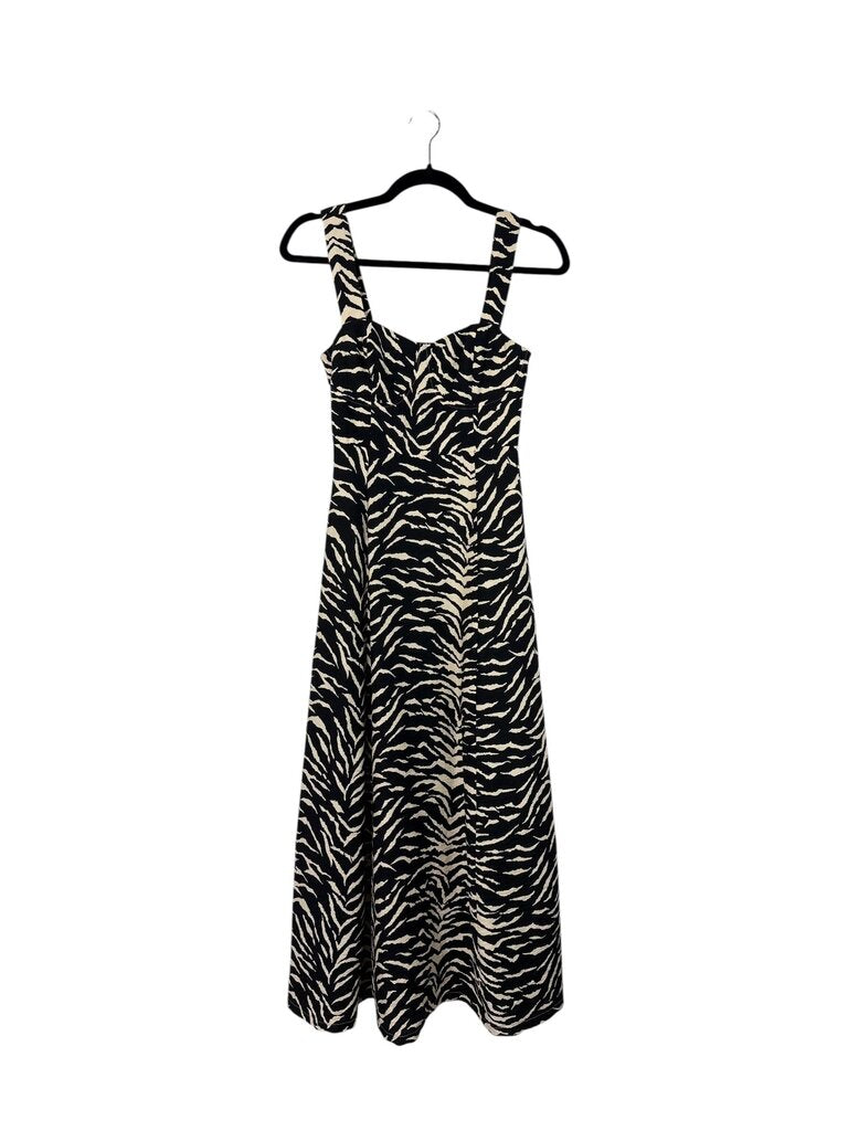 ENDLESS ROSE ZEBRA PATTERN MIDI DRESS