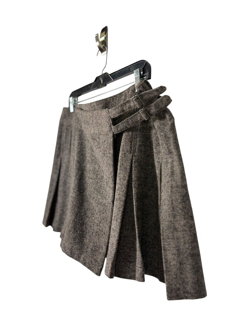 MAX STUDIO PLEATED WRAP MINI SKIRT