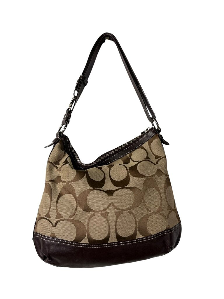 COACH FABRIC LOGO SHOULDER BAG