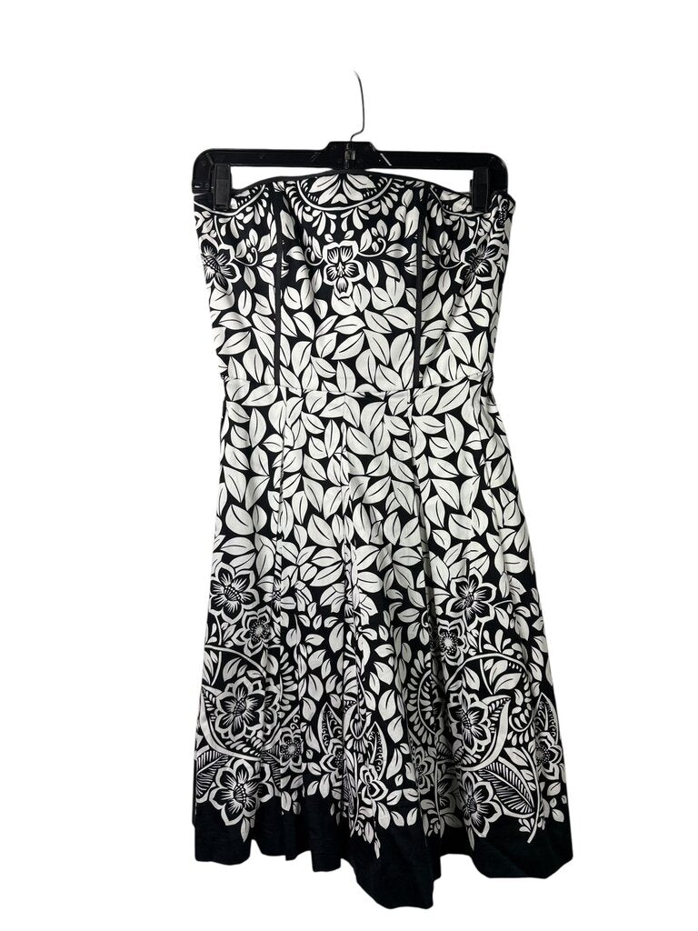 WHBM STRAPLESS LEAF/FLOWER PATTERN
