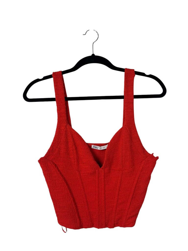 ZARA CORSET TEXTUERED TOP