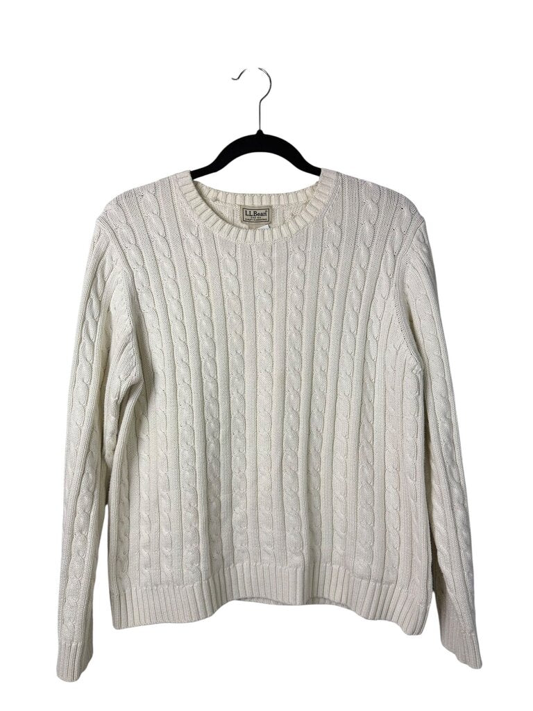 LL BEAN CABLE KNIT SWEATER