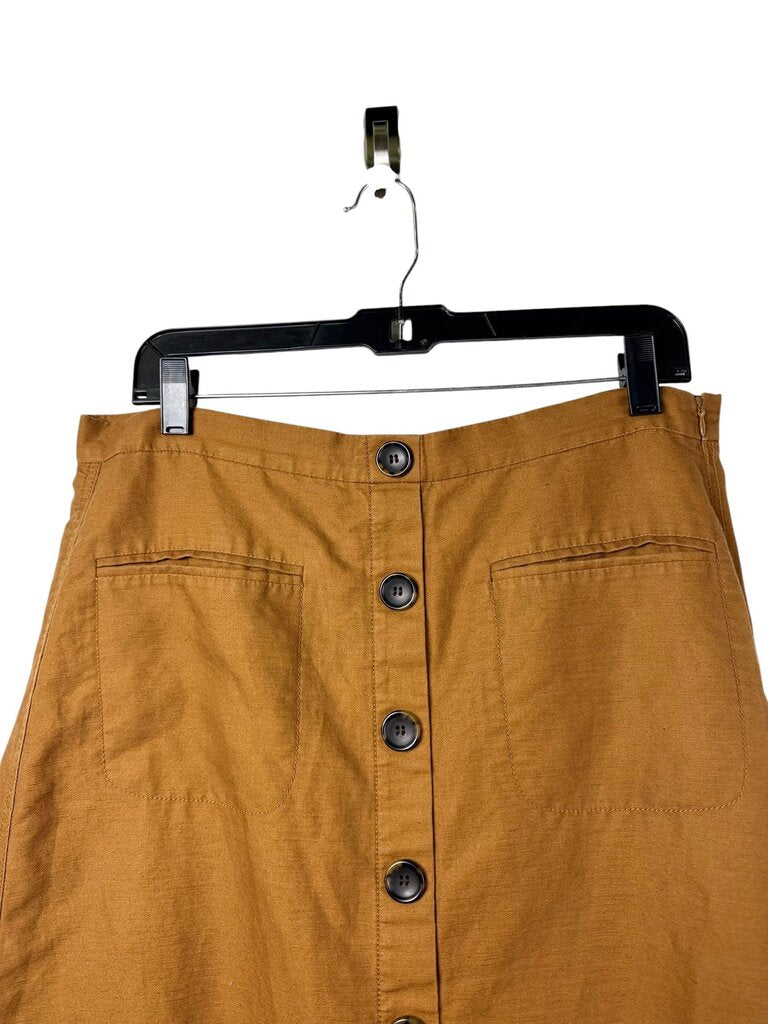 ANN TAYLOR BUTTON MIDI SKIRT