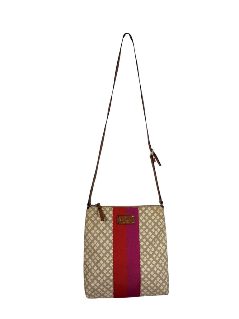 KATE SPADE STRIPED CANVAS CROSSBODY