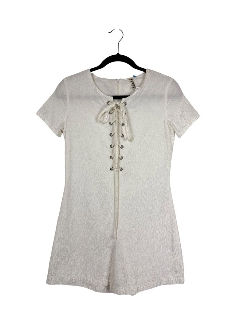 STAUD LACE UP ROMPER