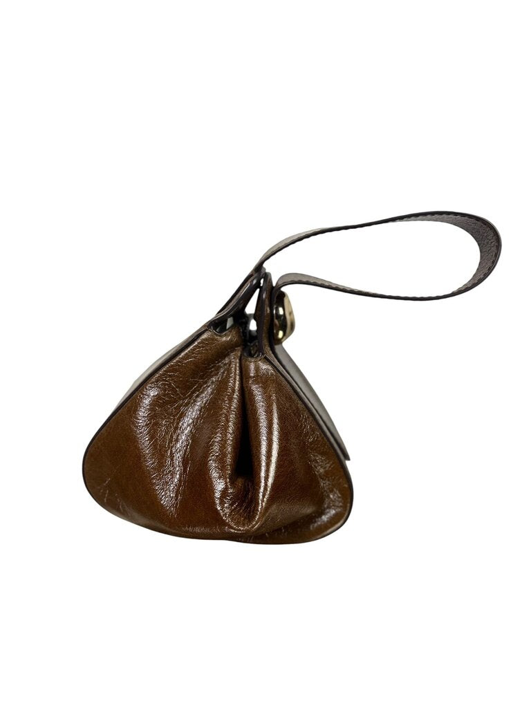 MADEWELL SCUPLTED METAL WRISTLET BAG