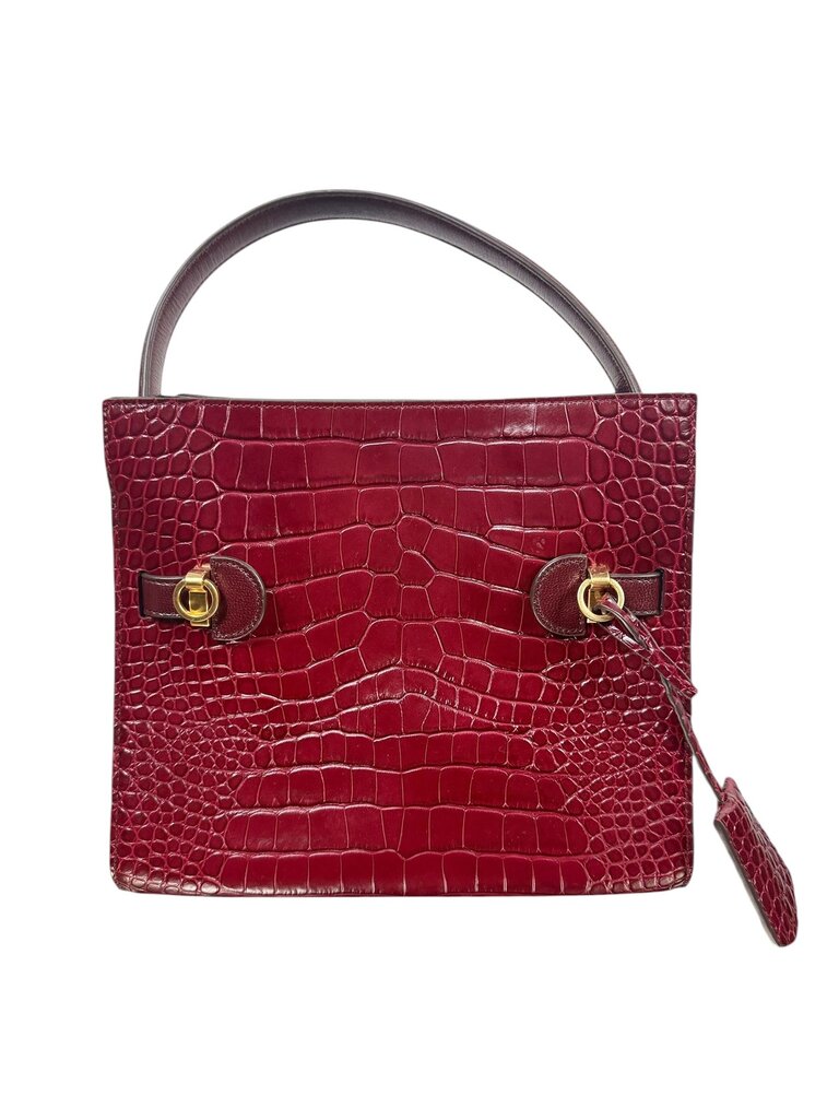 TORY BURCH LEE RADZIWILL EMBOSSED LEATHER HANDBAG