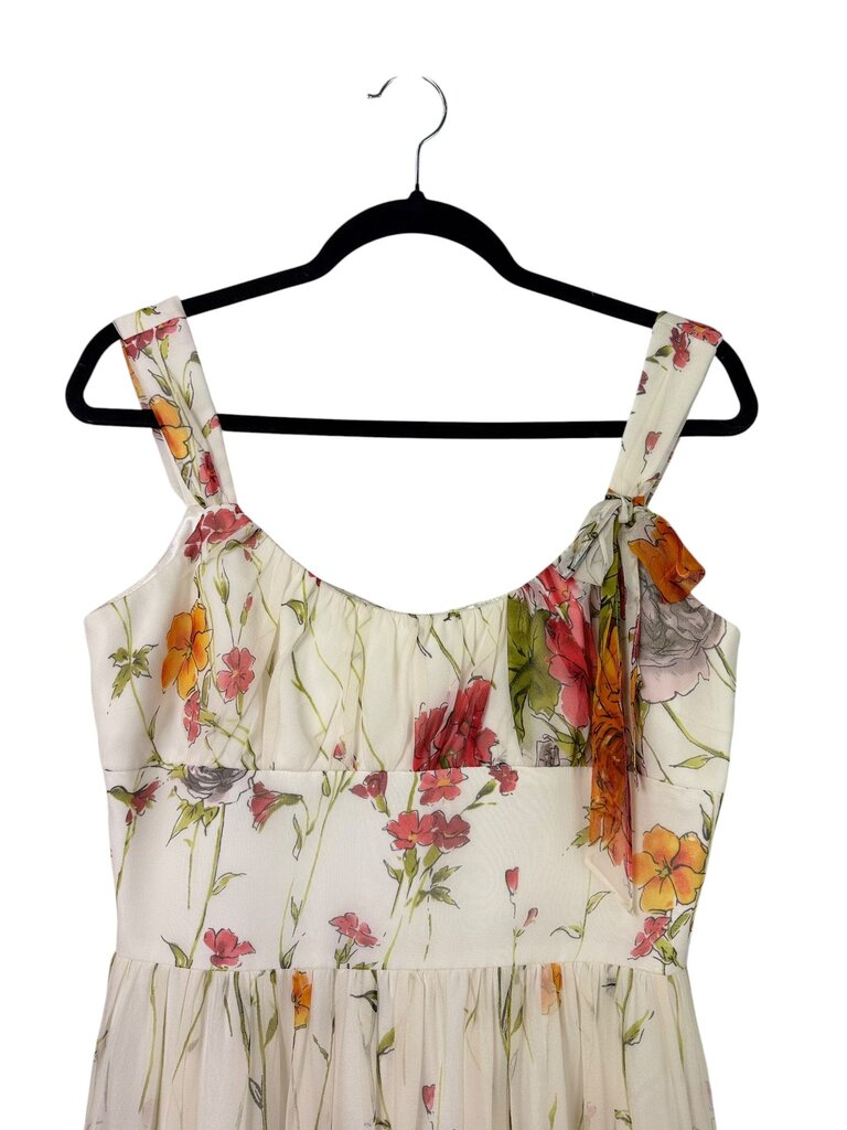 DAVID MEISTER FLORAL CHIFFON DRESS