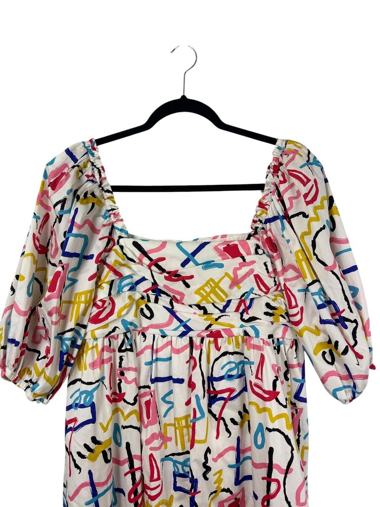 CROSBY MULTI PRINT BABYDOLL DRESS