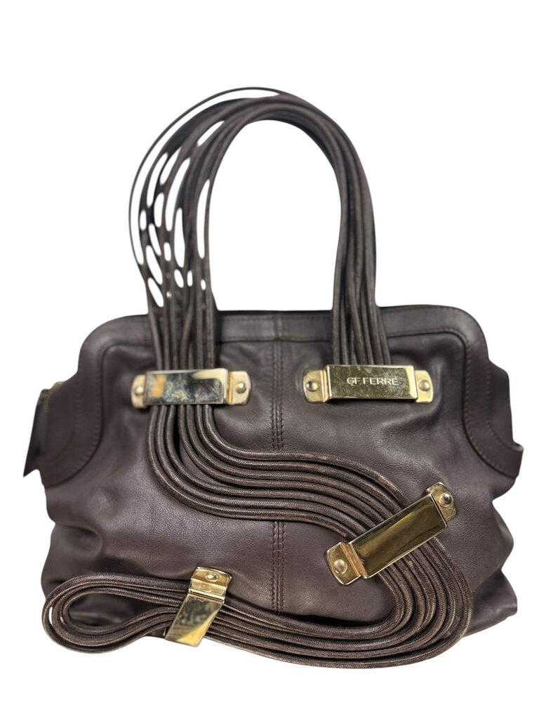 GF FERRE LEATHER HANDBAG