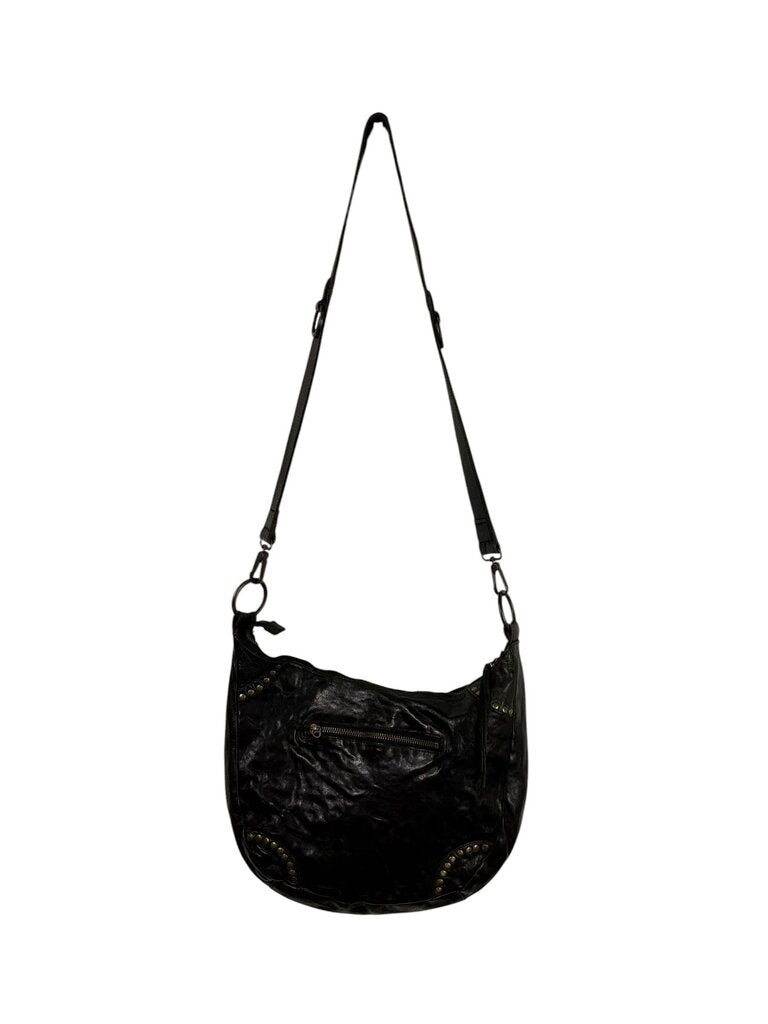 MASSIMO DUTTI LEATHER STUDDED CROSSBODY