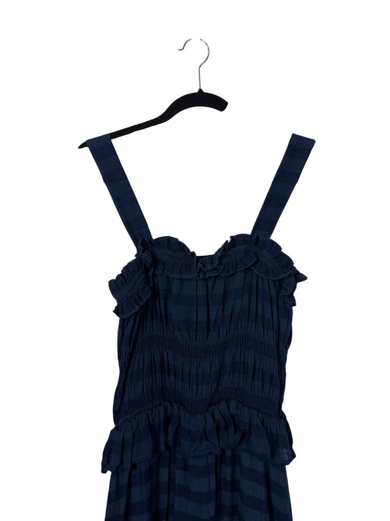 TULAROSA RUFFLE STRIPED MAXI DRESS