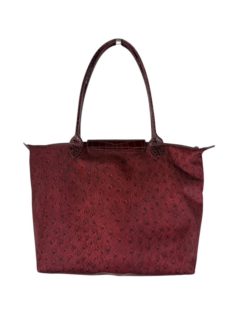 LONGCHAMP PLIAGE OSTRICH NYLON HANDBAG