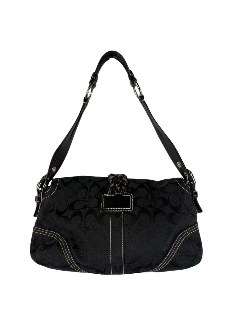COACH SOHO SIGNATURE FLAP SHOULDER BAG
