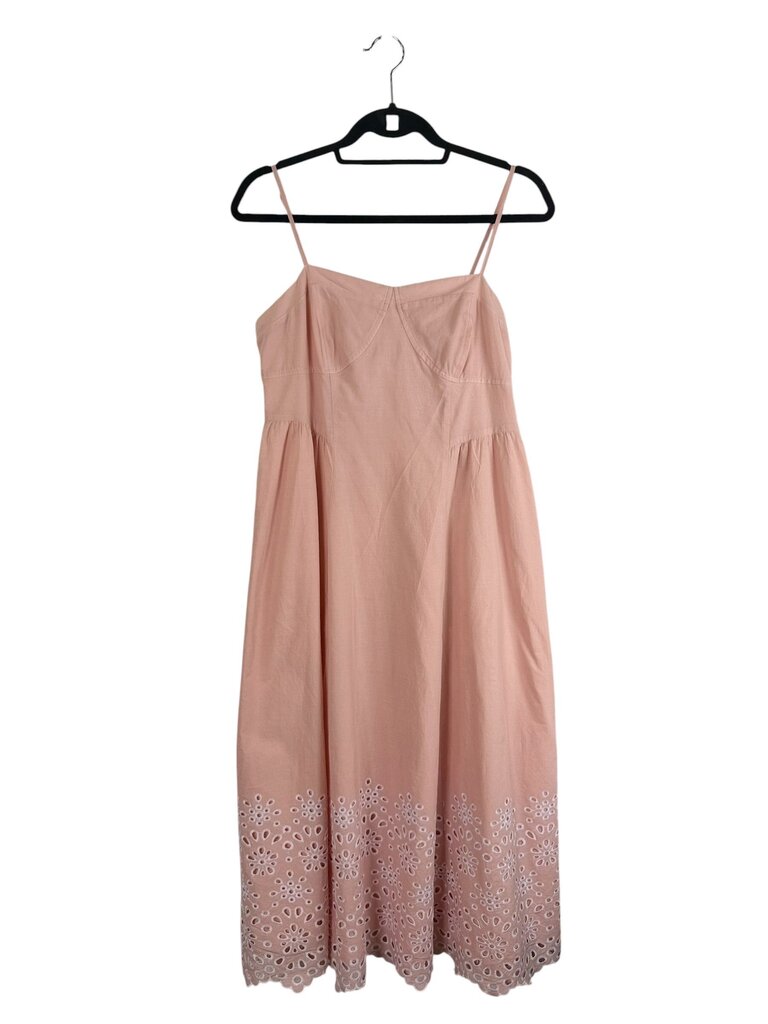 LOFT EYELET DETAIL MIDI DRESS