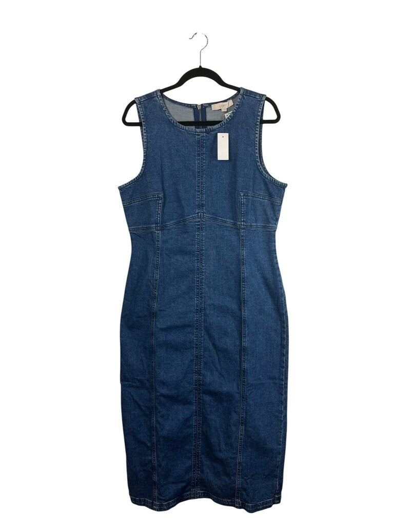 ANN TAYLOR DENIM MIDI DRESS