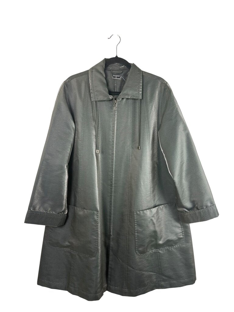 CHANEL SHIMMER ZIP FRONT JACKET