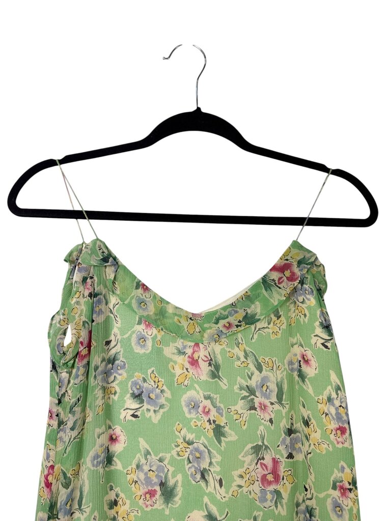 LAUREN RALPH LAUREN FLORAL SILK MIDI DRESS