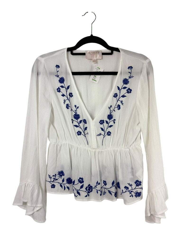 AUDREY PARKS EMBROID SMOCK BLOUSE