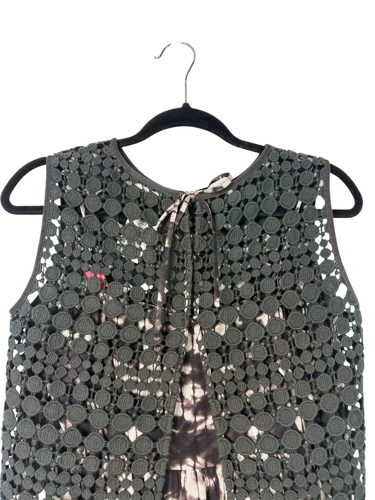 WEEKEND MAX MARA CROCHET TIE DYE TOP
