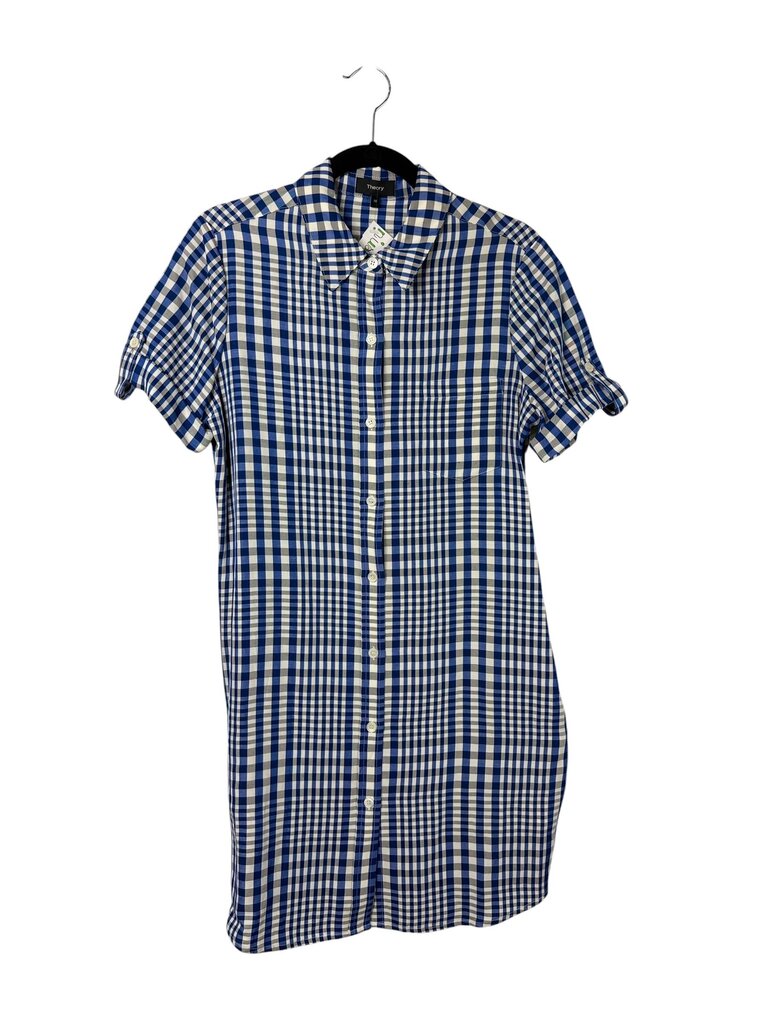 THEORY PLAID SHIRT DRESS