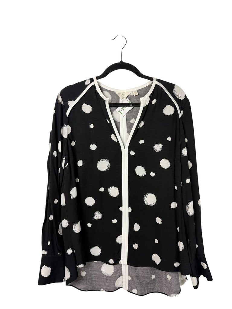 TED BAKER ABSTRACT DOTS BLOUSE