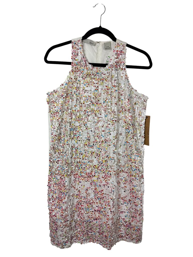 KERSH RAINBOW EMBELLISHED FRONT DRESS