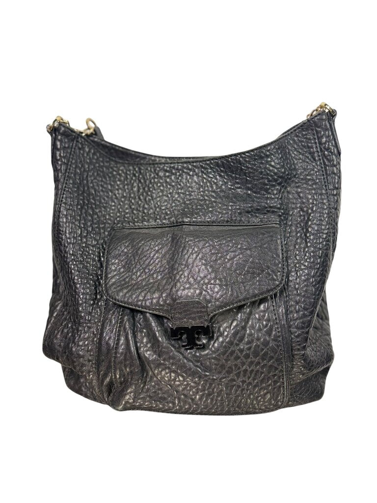 TORY BURCH PEBBLE LEATHER HOBO BAG