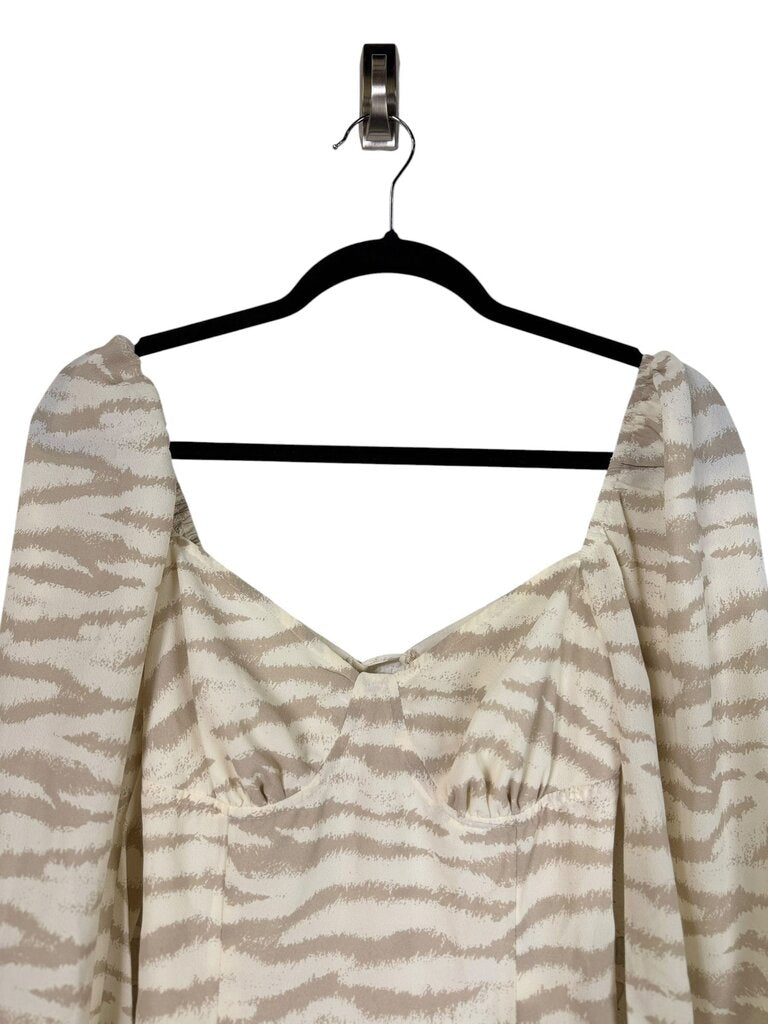 BLUE BLUSH ZEBRA PRINT DRESS