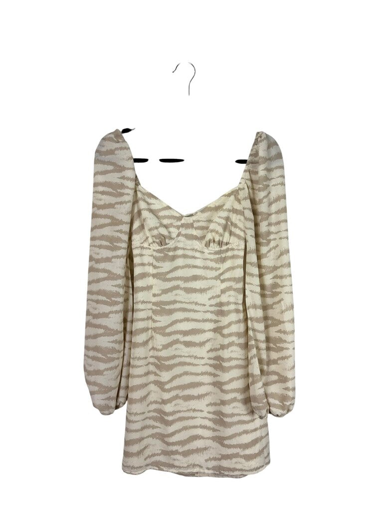 BLUE BLUSH ZEBRA PRINT DRESS