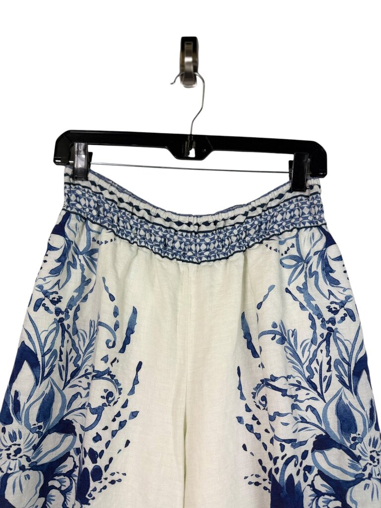 ANTHROPOLOGIE FLORAL LINEN PANTS