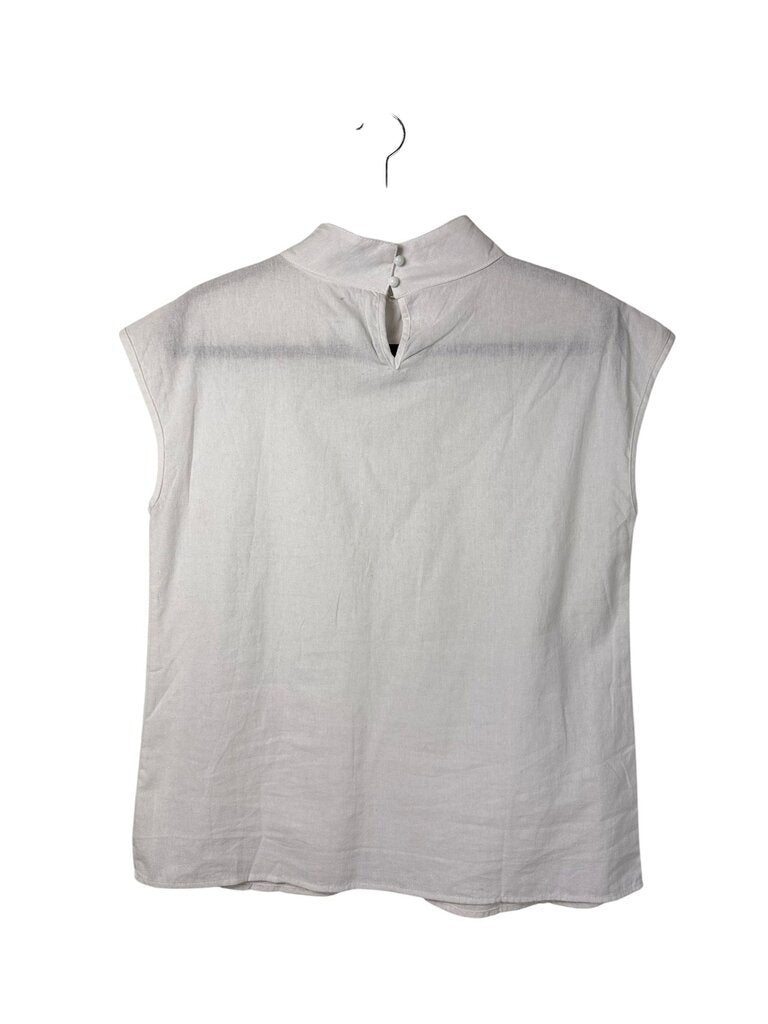 MOCK NECK PLEATED BLOUSE