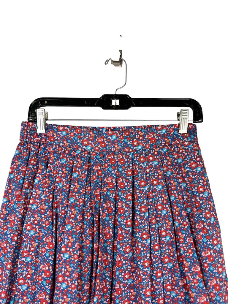 J. CREW FLORAL PLEATED MIDI SKIRT
