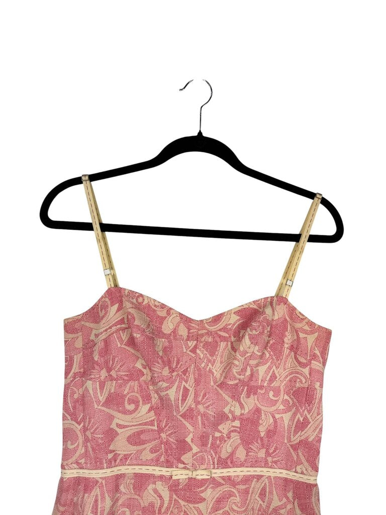 BUSTIER PAISLEY BELTED DRESS