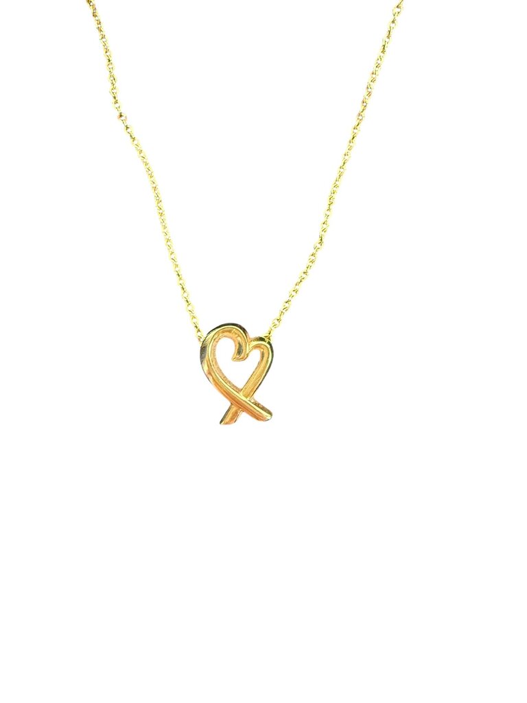 TIFFANY & CO PALOMA PICASSO 18K GOLD HEART NECKLACE