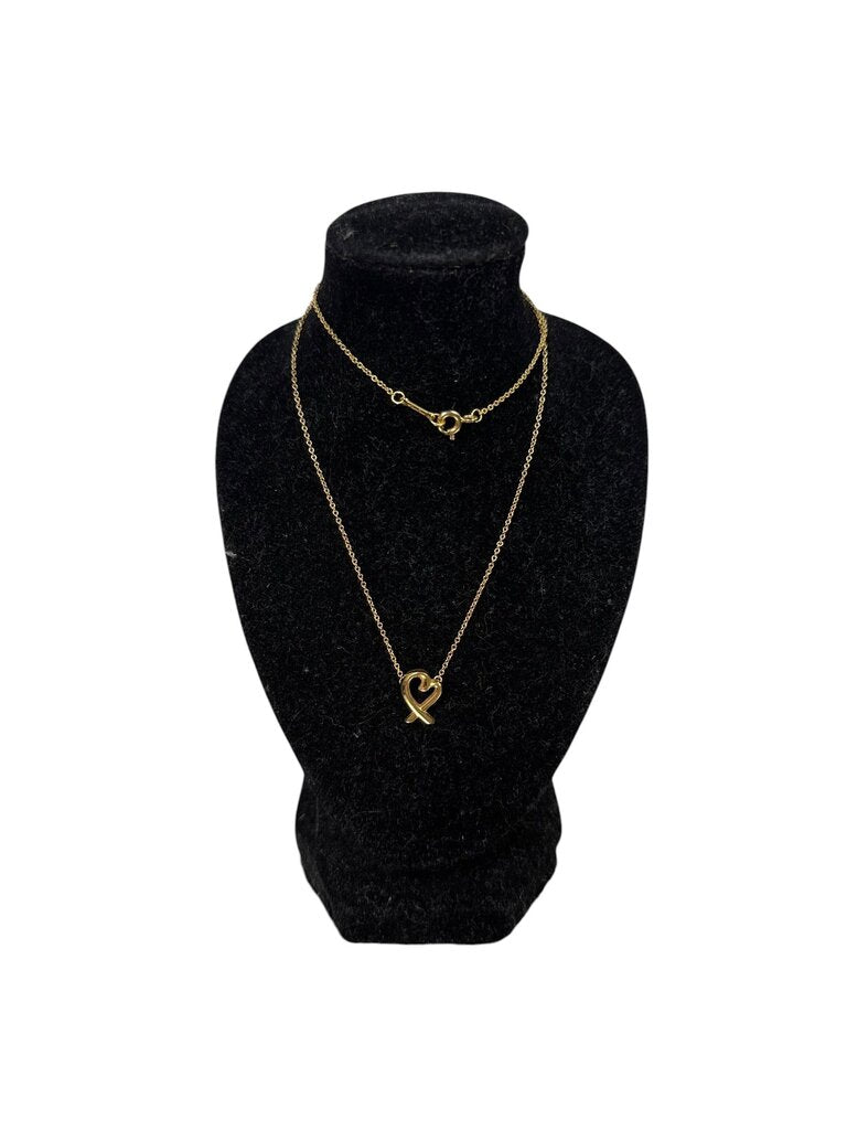 TIFFANY & CO PALOMA PICASSO 18K GOLD HEART NECKLACE