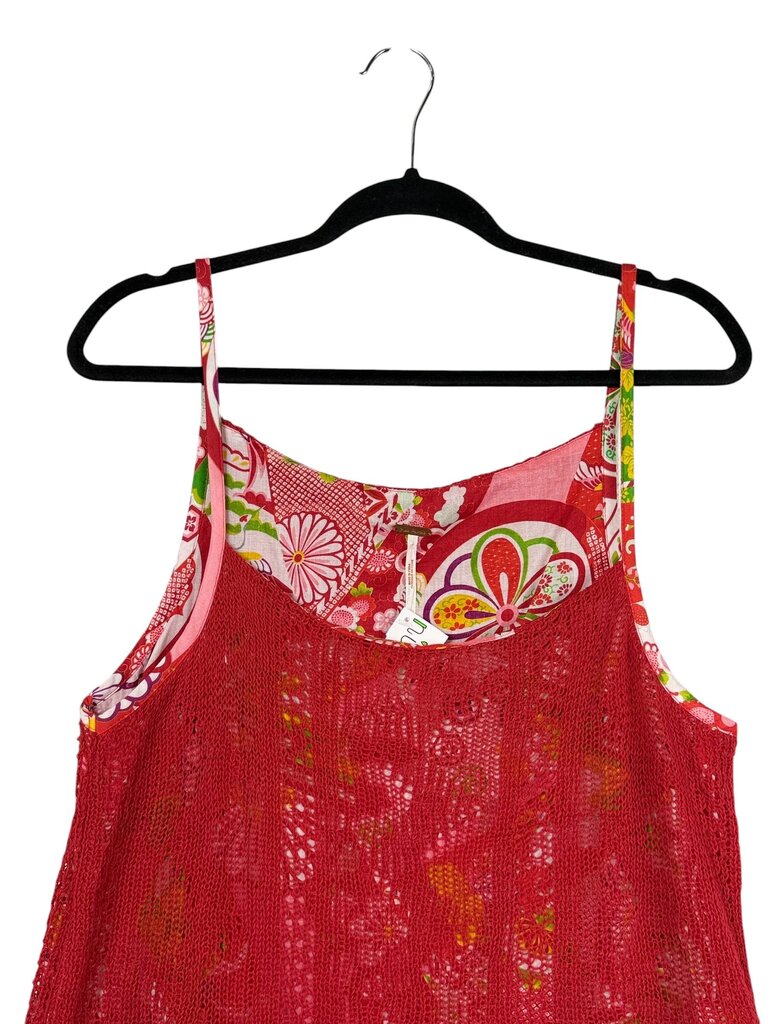 FREE PEOPLE FLORAL KNIT TUNIC