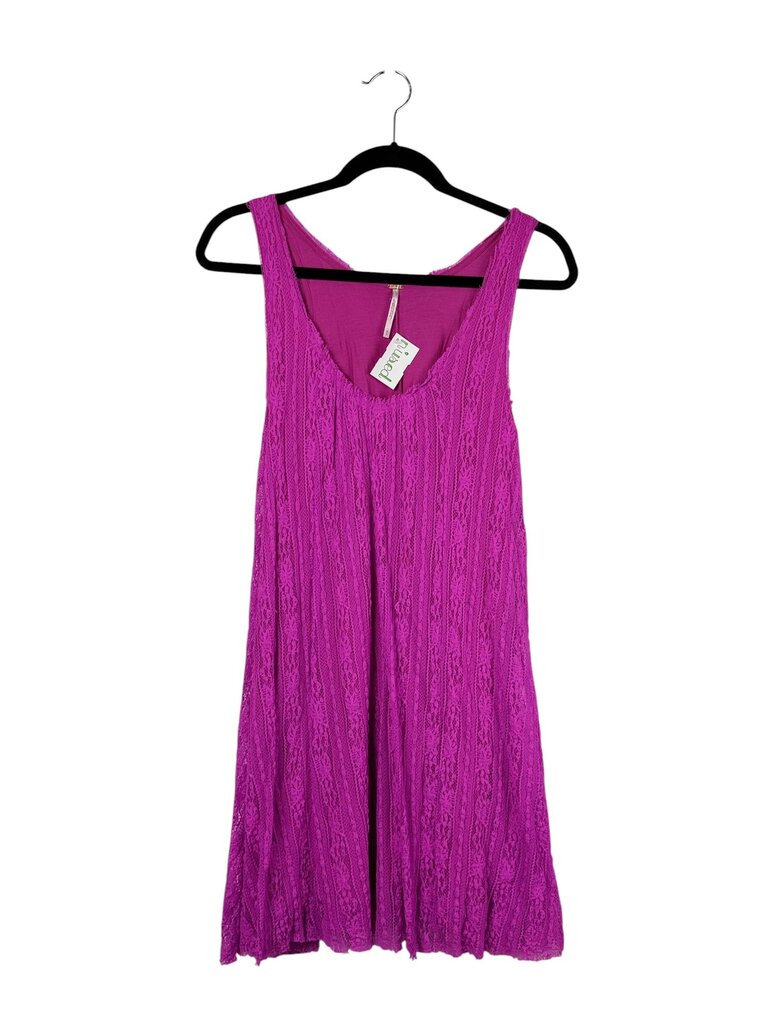 FREE PEOPLE LACE OVERLAY DRESS