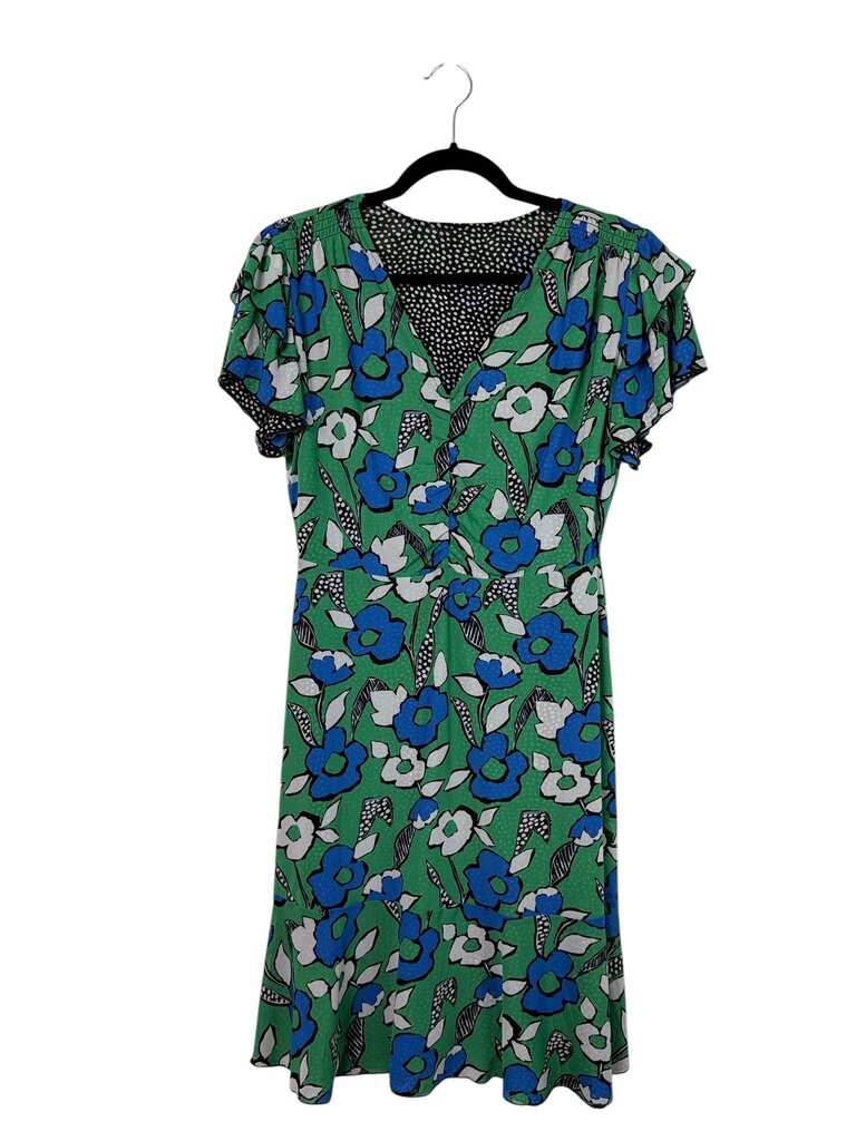 FLORAL & POLKA DOT RUFFLE DRESS