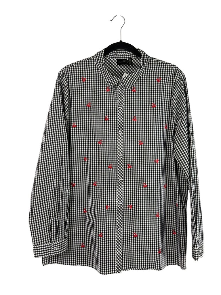RAFAELLA GINGHAM CHERRIES BUTTON DOWN