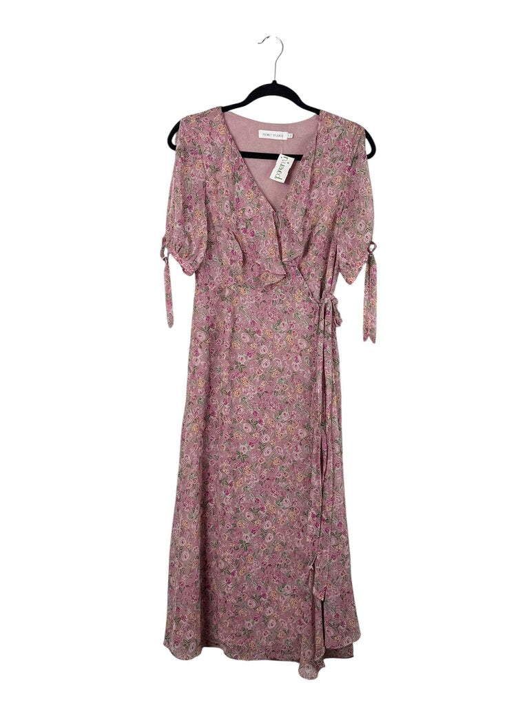 FLORET STUDIO FLORAL MIDI DRESS