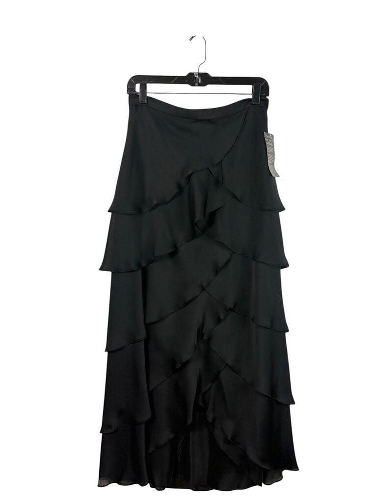 XSCAPRE SATIN TIERED MAXI SKIRT