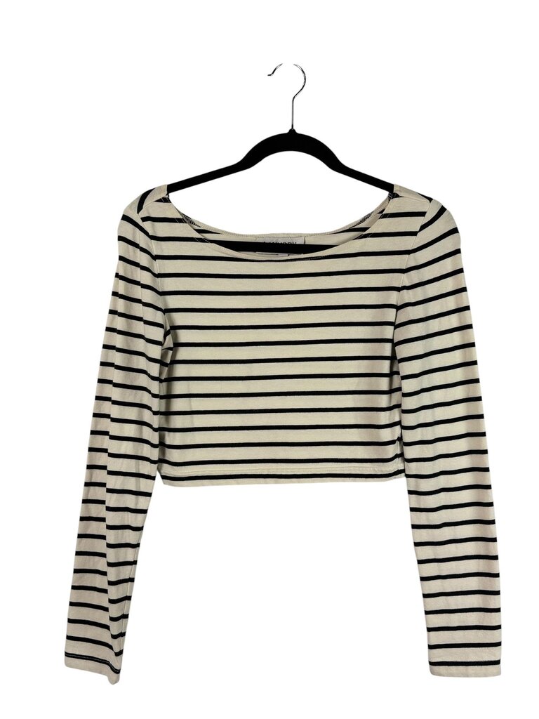 LAUNDRY BY SHELLI SEGAL STRIPED CROP TOP