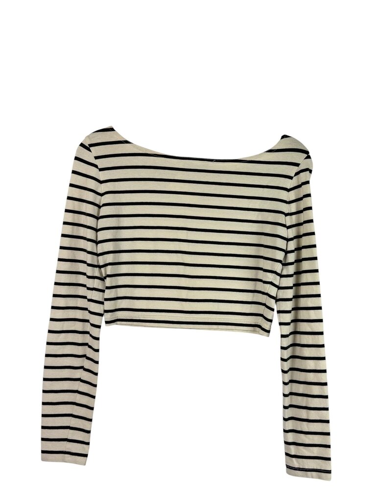 LAUNDRY BY SHELLI SEGAL STRIPED CROP TOP