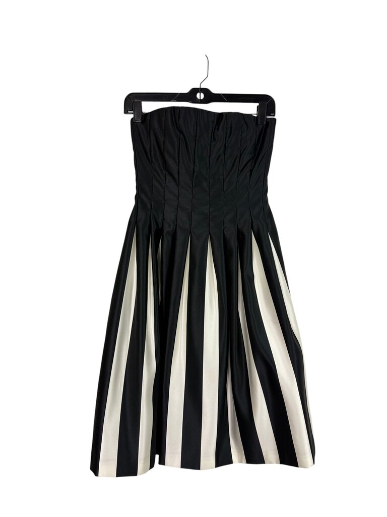BCBG MAXAZRIA COLORBLOCK STRAPLESS DRESS