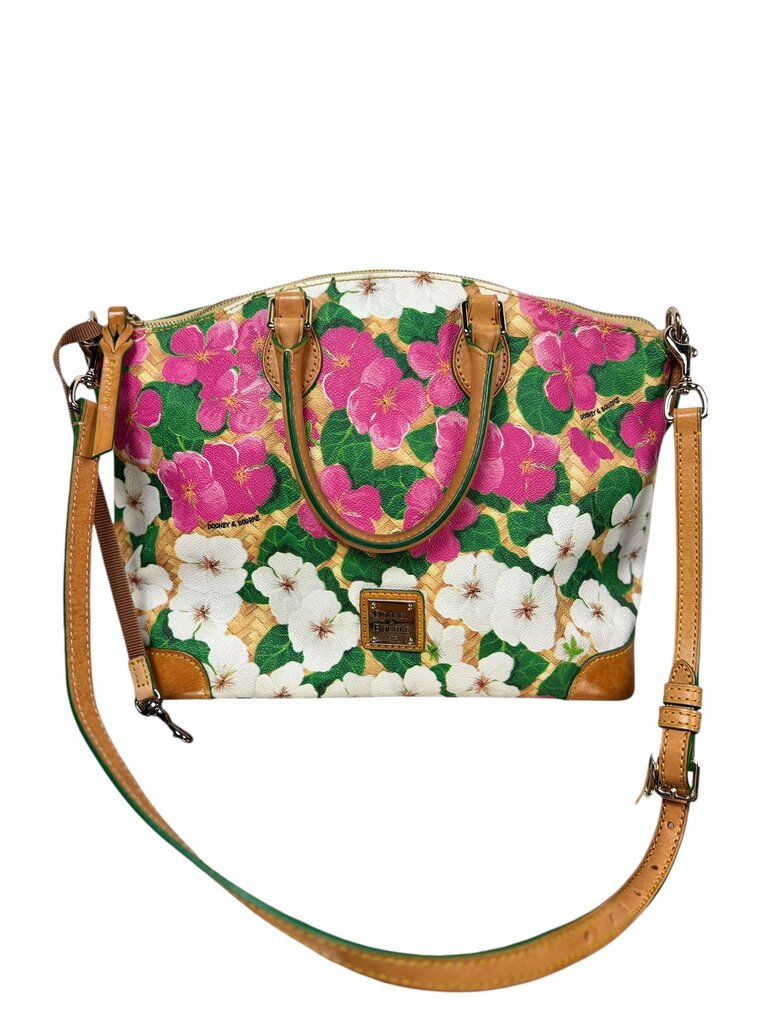 DOONEY & BURKE HIBISCUS PATTERN SATCHEL